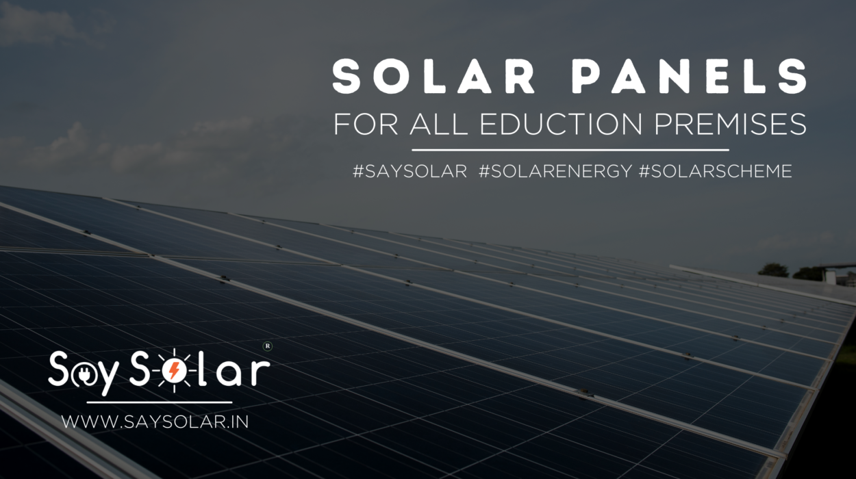 Solar panels for eduction premises