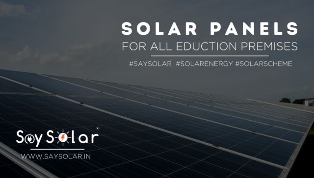 Solar panels for eduction premises
